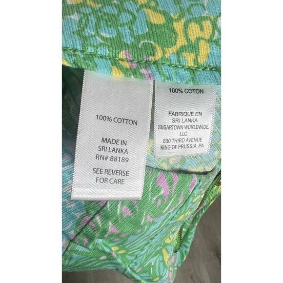 Lilly Pulitzer Shorts 00 Deenie Short Multi Sun Dance Aqua Pink Green Floral - Picture 7 of 8